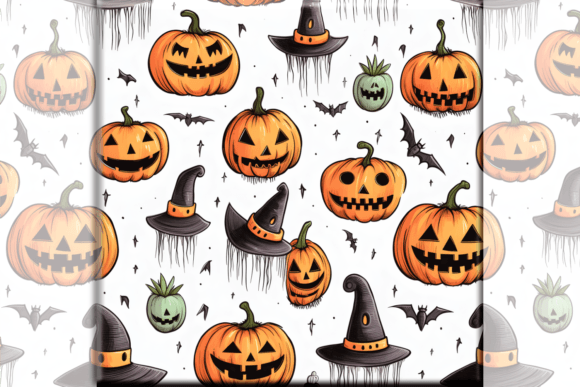 Download Seamless Bats, Hats, Pumpkin Patch PNG - Premium Resources