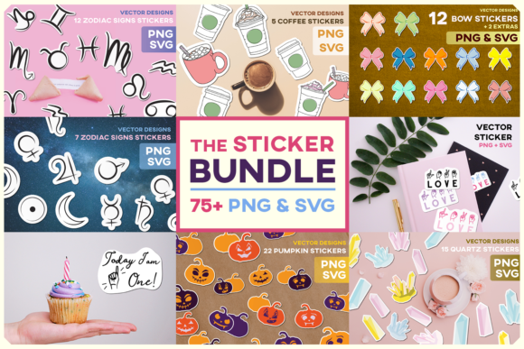Download Sticker Bundle Set Sublimation Labels - Premium Resources