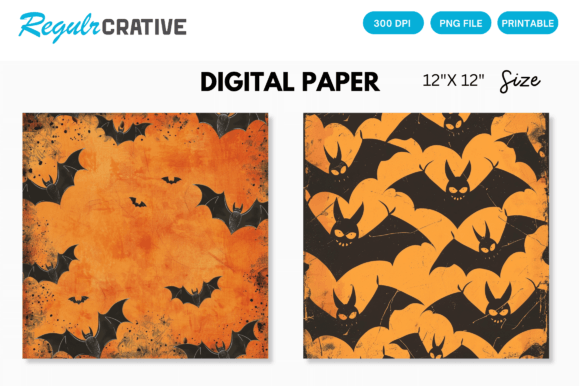 Download Halloween Bat Digital Paper Background - Premium Bundle