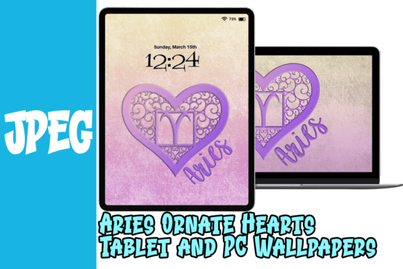 Download Ornate Aries Heart Tablet PC Wallpaper - Premium Resources