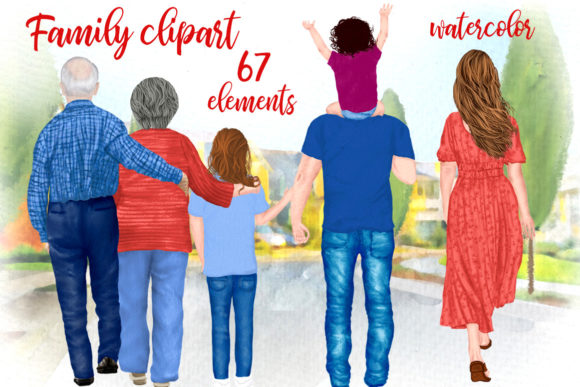 Download Family Clipart Grandparents and Kids - Family Collection